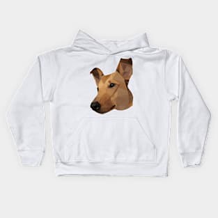 Shorthair Collie Low Poly Kids Hoodie